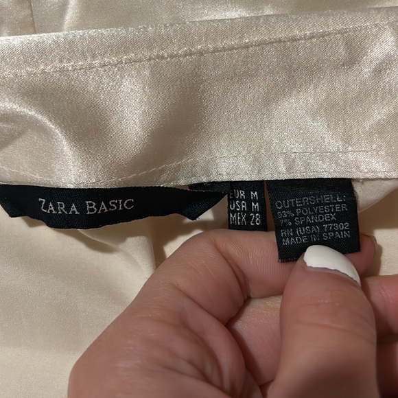 Zara Basic Satin Effect Top - Picture 6 of 7